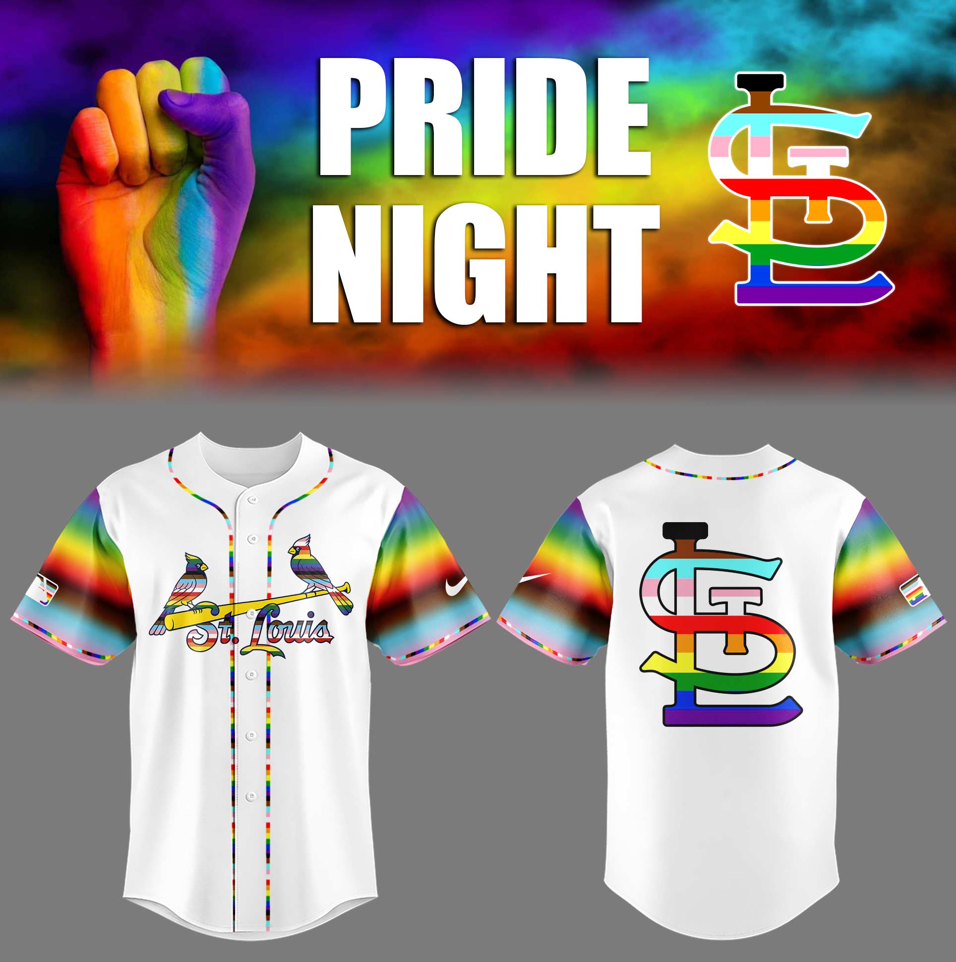 St. Louis Cardinals x Pride Night Jersey Gift For Baseball Fans