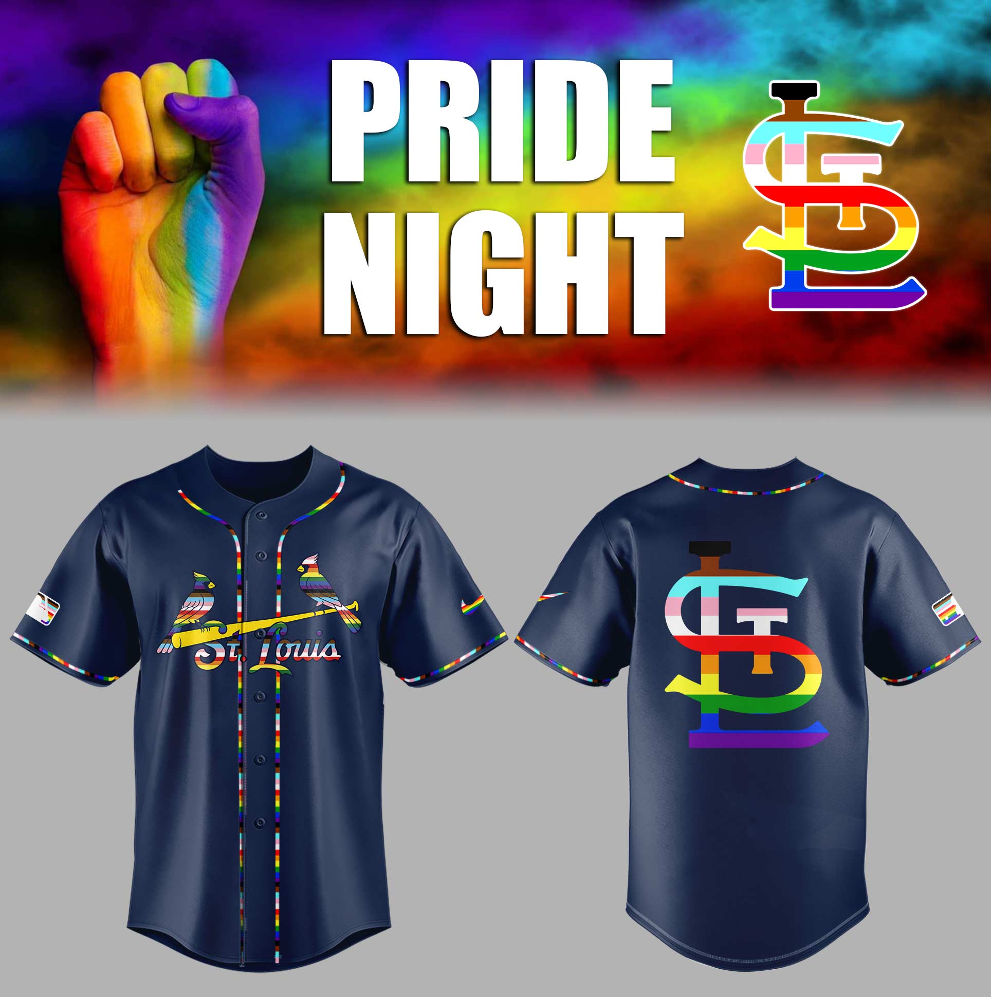 St. Louis Cardinals x Pride Night Jersey Gift For Baseball Lover