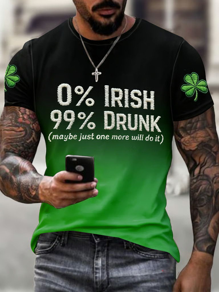 St. Patrick's Day 0' Irish 99' Drunk Shirt Irish Celebration Gifts