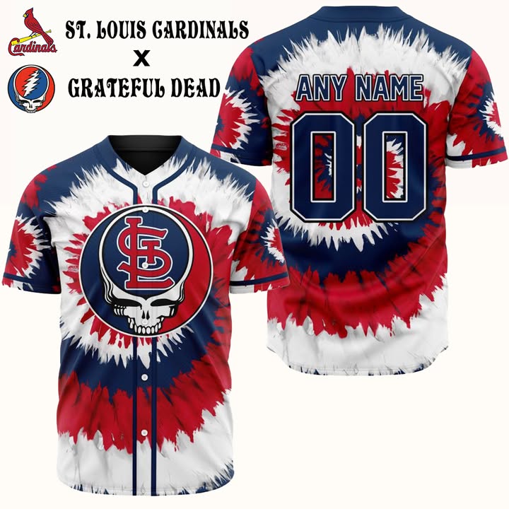 St.Louis Cardinals Grateful Dead Epic Collab Jersey St Louis Cardinals Merchandise Baseball Father'S Day Gifts