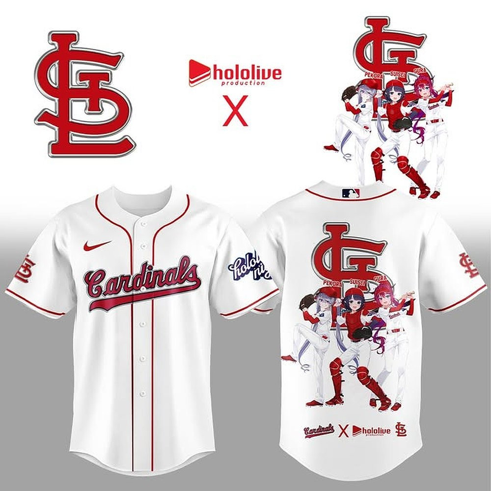 St.Louis Cardinals Hololive Night Collaboration Baseball Jersey