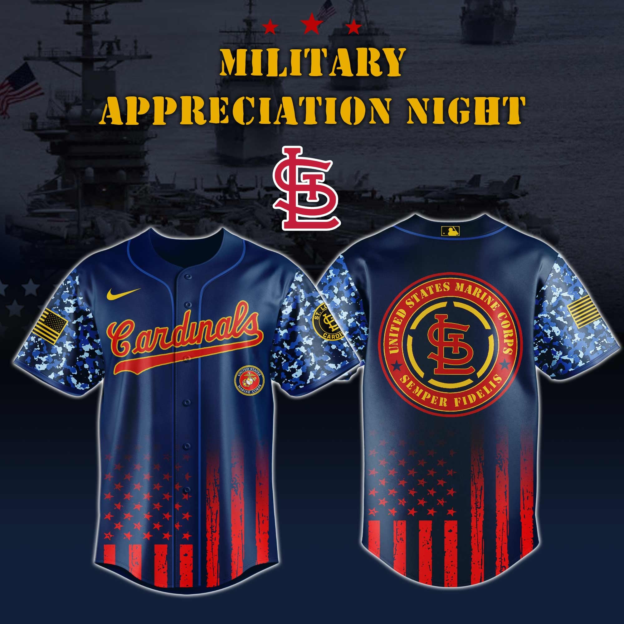 St.Louis Cardinals MLB x Marine Corps Military Appreciation Night Jersey Editions Limited 2025St.Louis Cardinals Merch