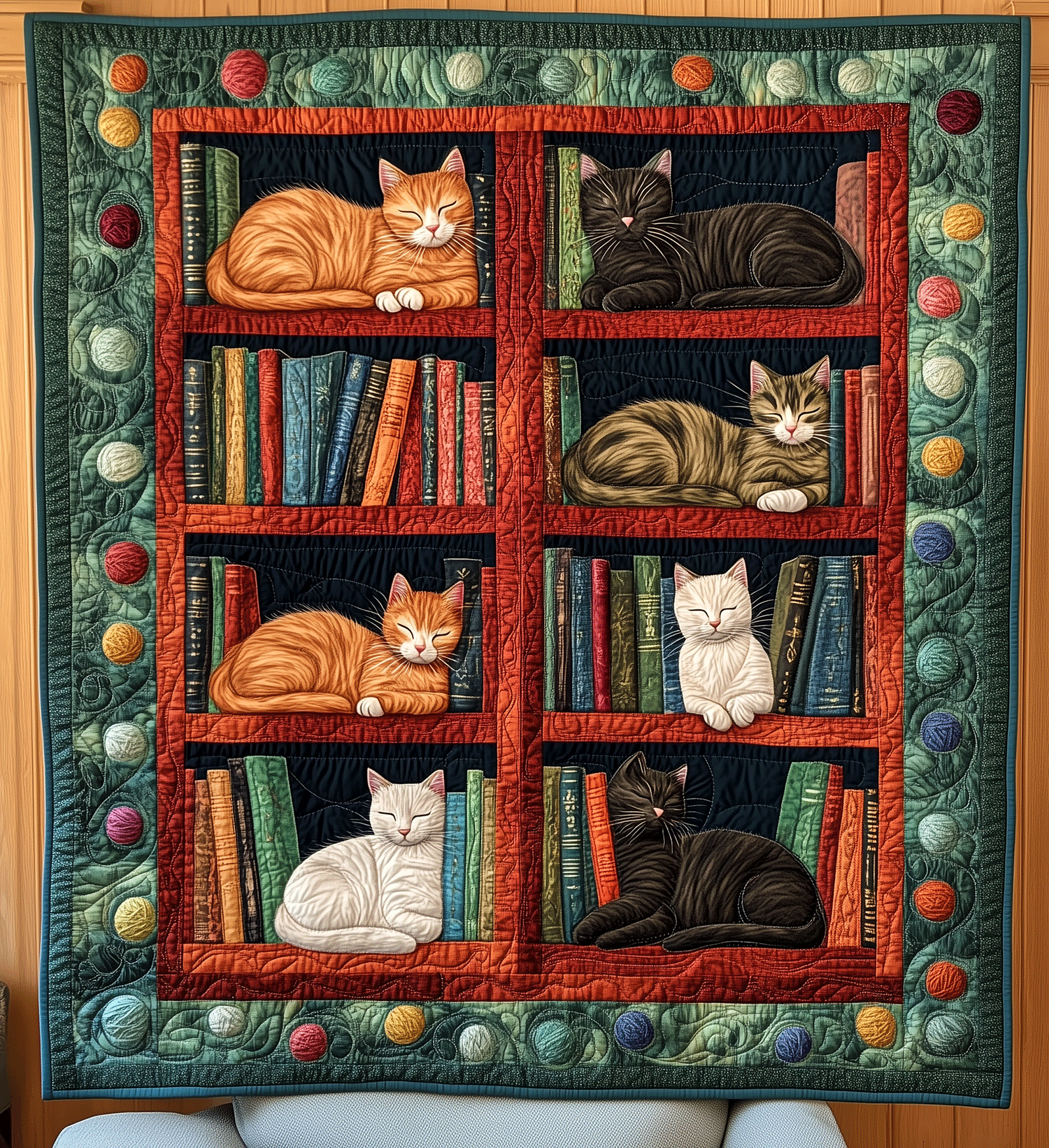 Stacked Stories Quilted Blanket Gifts For Cat Owners