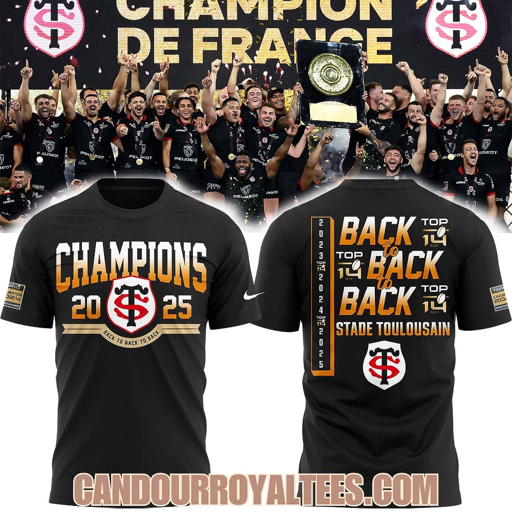 Stade Toulousain Champions Top 14 Rugby 2025 T Shirt Best Gift For Rugby Fans
