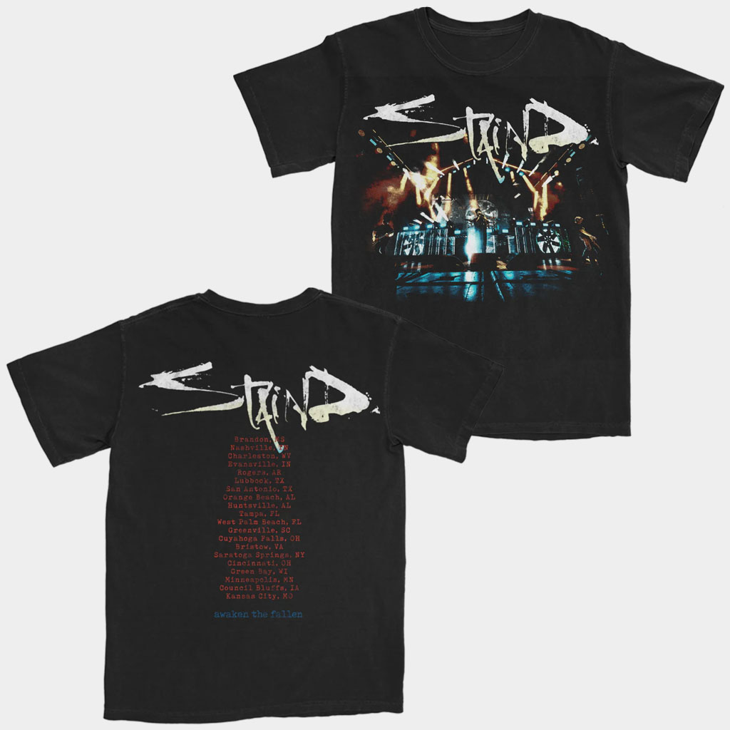 Staind Merch Chrome Stage Tour T-Shirt Best Gifts For Rock Band Fans
