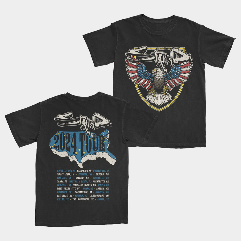 Staind Merch Eagle Tour 2024 T-Shirt Staind Shirt Best Gifts For Music Lovers-1