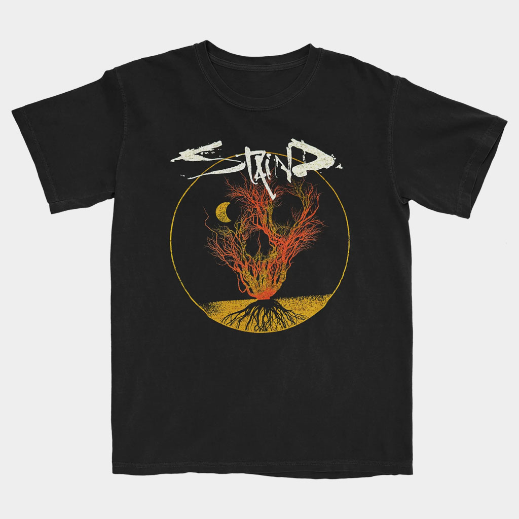 Staind Merch Skull Tree Shatter T-Shirt Birthday Gifts For Rock Band Fans