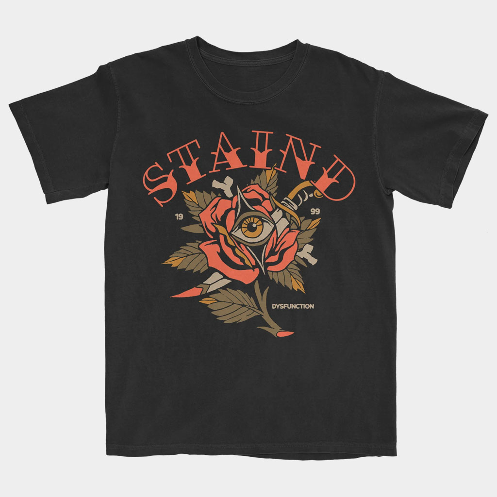 Staind Merch Tattoo Dysfunction T-Shirt Staind Shirt Great Gifts For Rock Band Fans