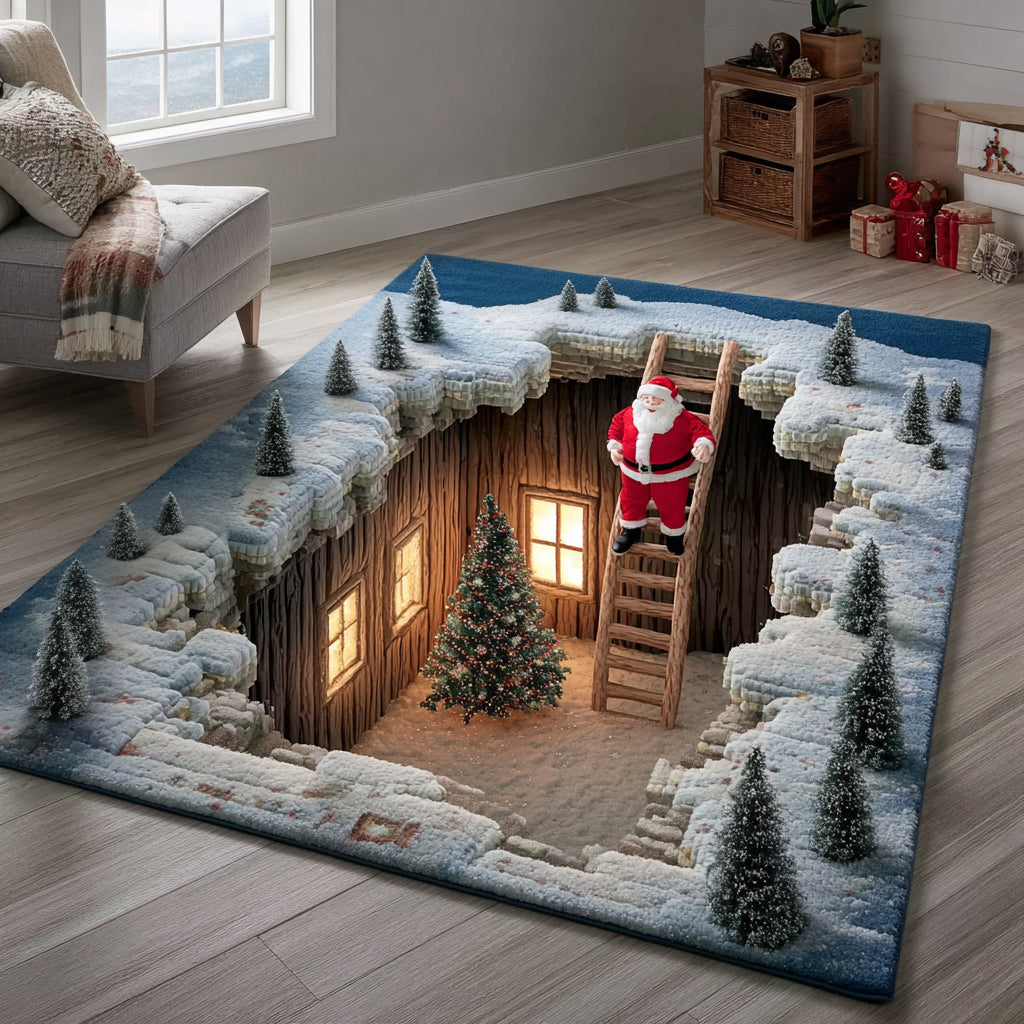 Staircase Santa Claus Area Rug Entryway Rug Ideas Christmas Presents For Your Daughter