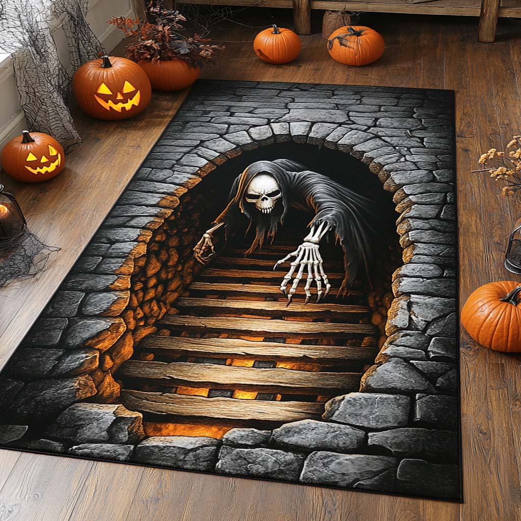 Stairway Reaper Area Rug Front Door Entryway Ideas Halloween Gifts For Teens