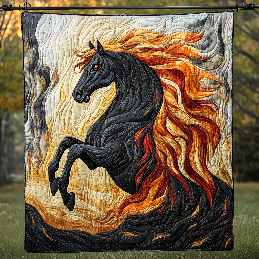 Stallion Grace Quilted Blanket Equestrian Birthday Gifts