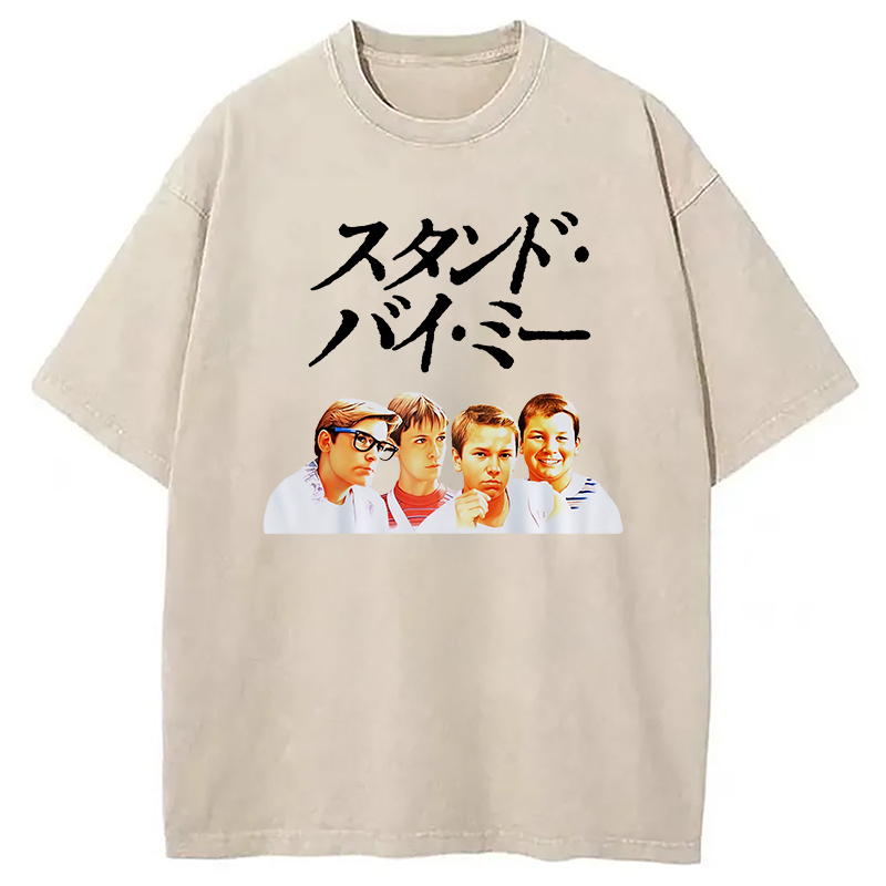 Stand by Me Japanese Movie Washed T-Shirt Funny Aesthetic Trendy Apparel Gifts For Besties