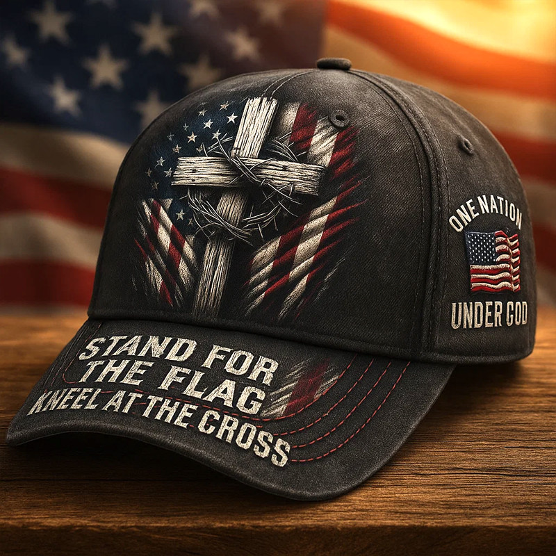 Stand For The Flag Veteran Hat One Nation Under God American Flag Merch Gift For Him