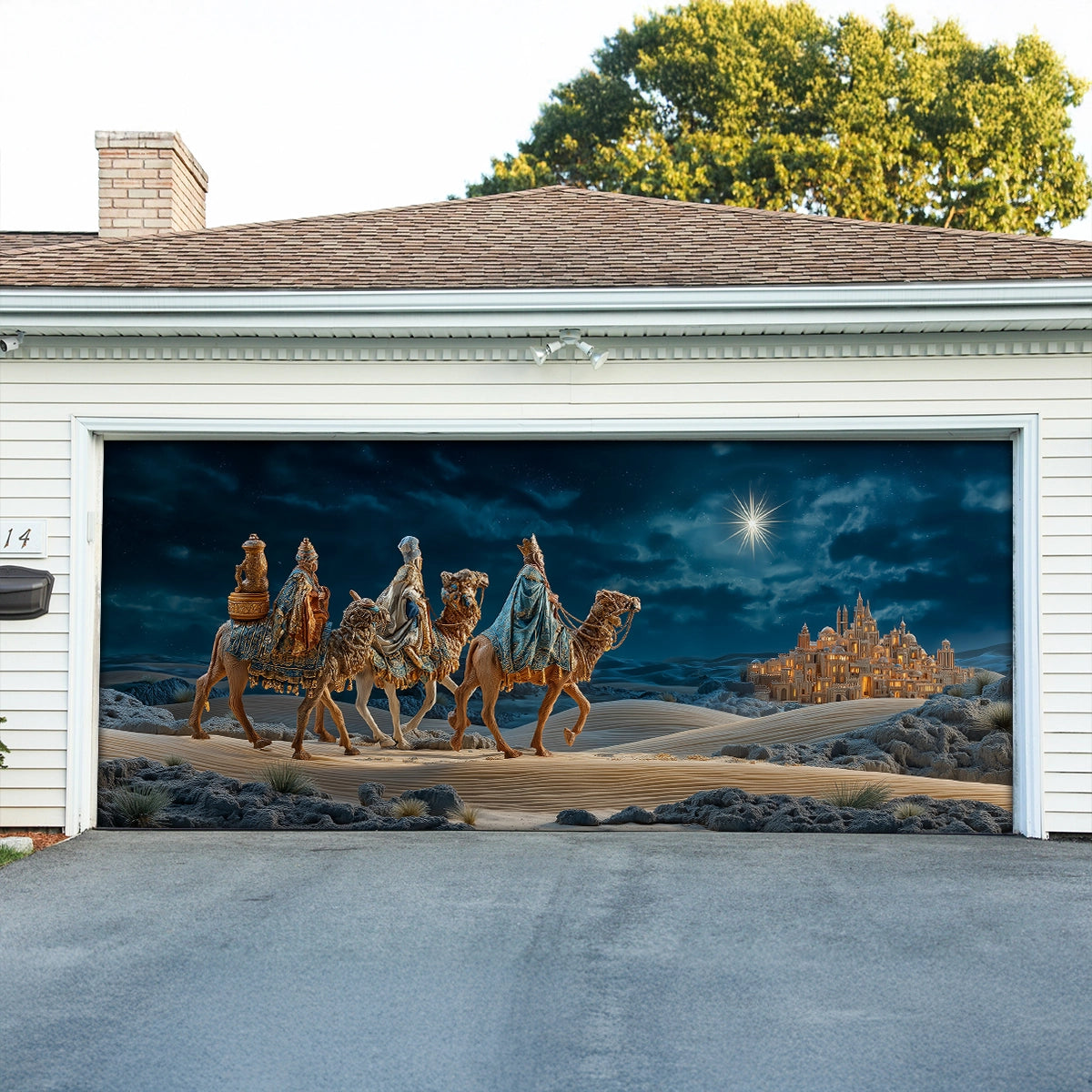 Star Of Bethlehem Epiphany Christmas Garage Door Banner Christmas Decor Christian Gift Ideas