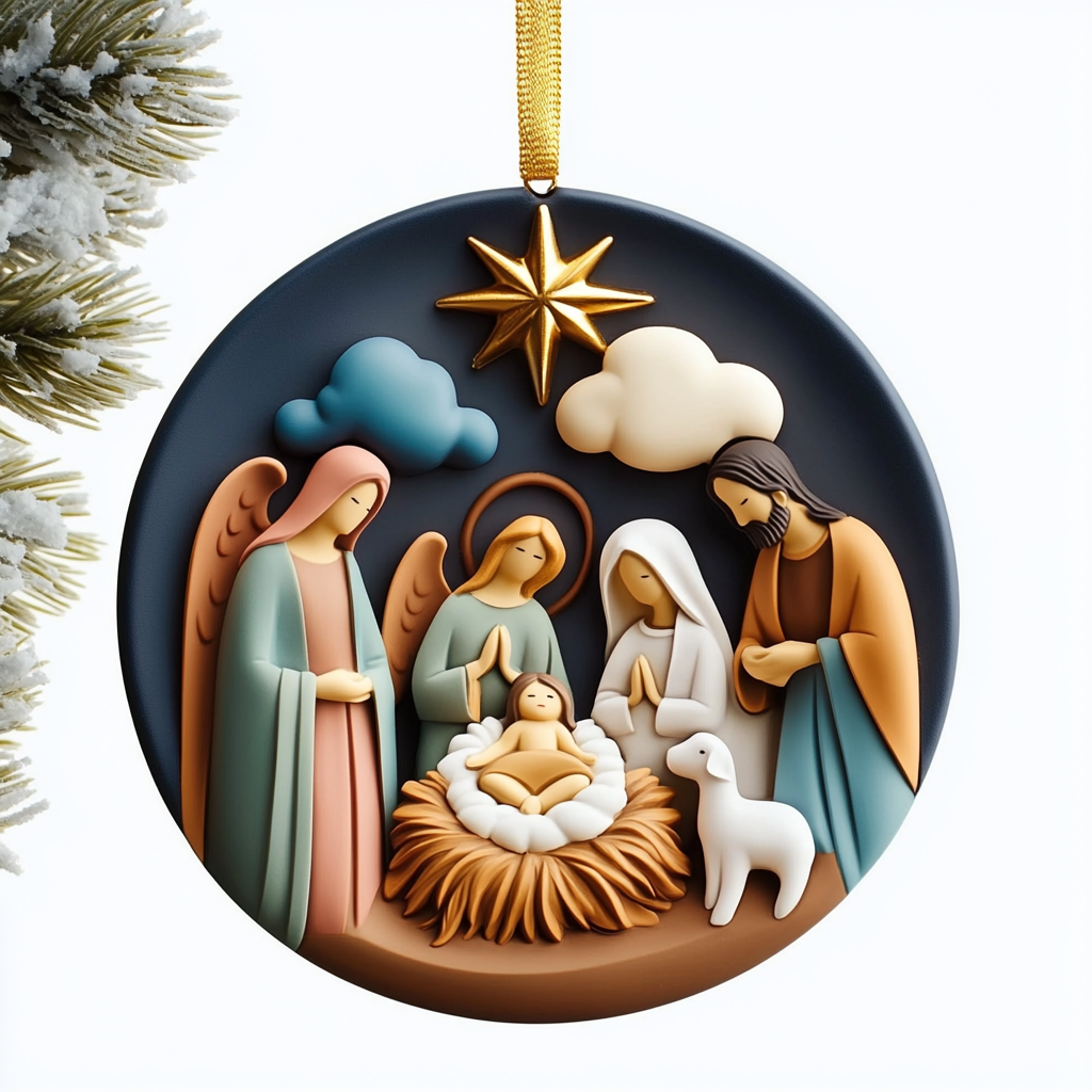Star Of Bethlehem Mica Ornament