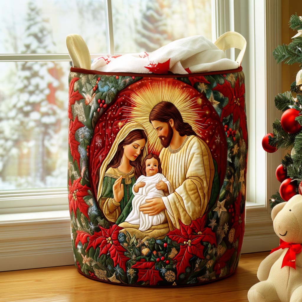 Star Of Hope Quilted Laundry Basket Halloween Merch Gift