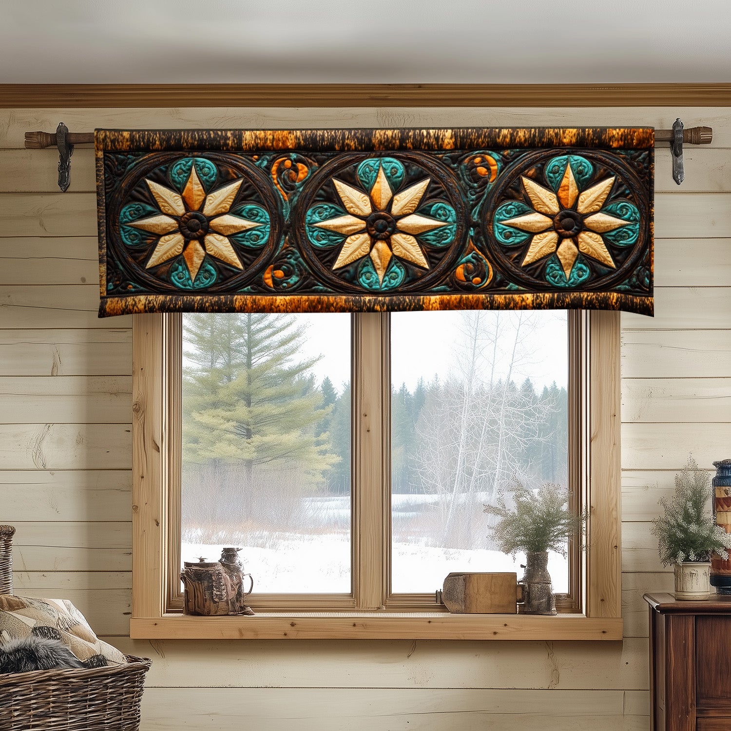 Star of the West Quilted Valance Country Curtains Valances Good Gifts For Dads