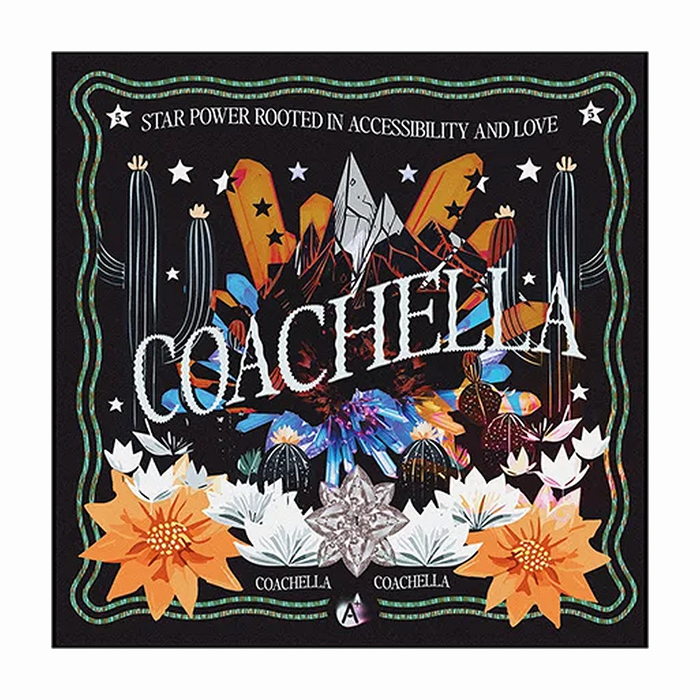 Star Power Silk Coachella Bandana Coachella 25th Anniversary Merch Music Lover Gift For Her