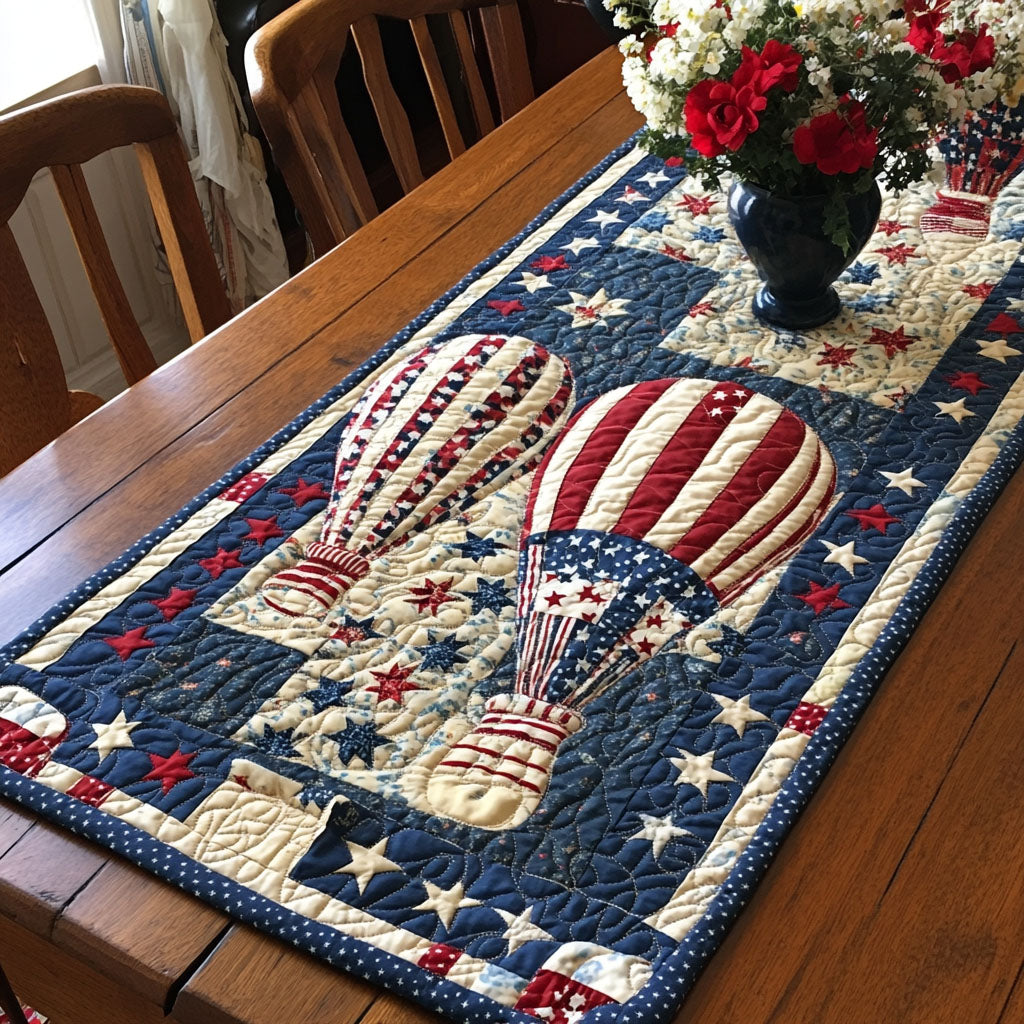 Star-Spangled Journey Quilted Table Runner Dining Room Table Decor Ideas Gifts For A Patriotic Person