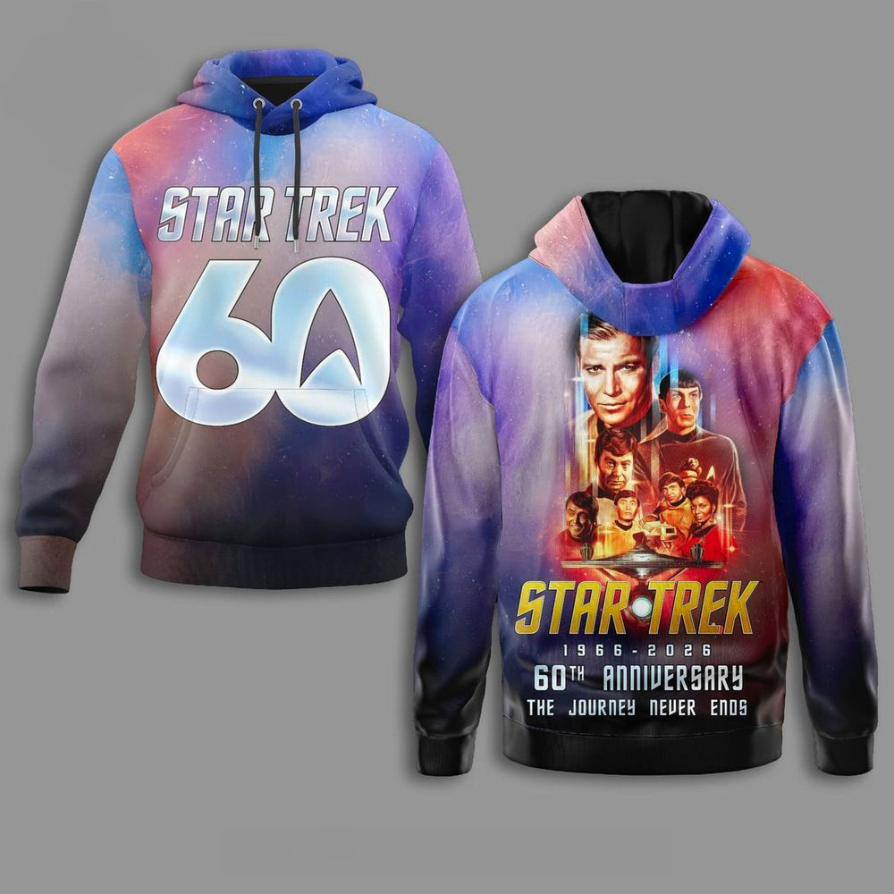 Star Trek 1966 2026 60th Anniversary Hoodie Star Trek Merch Birthday Gift For Brother