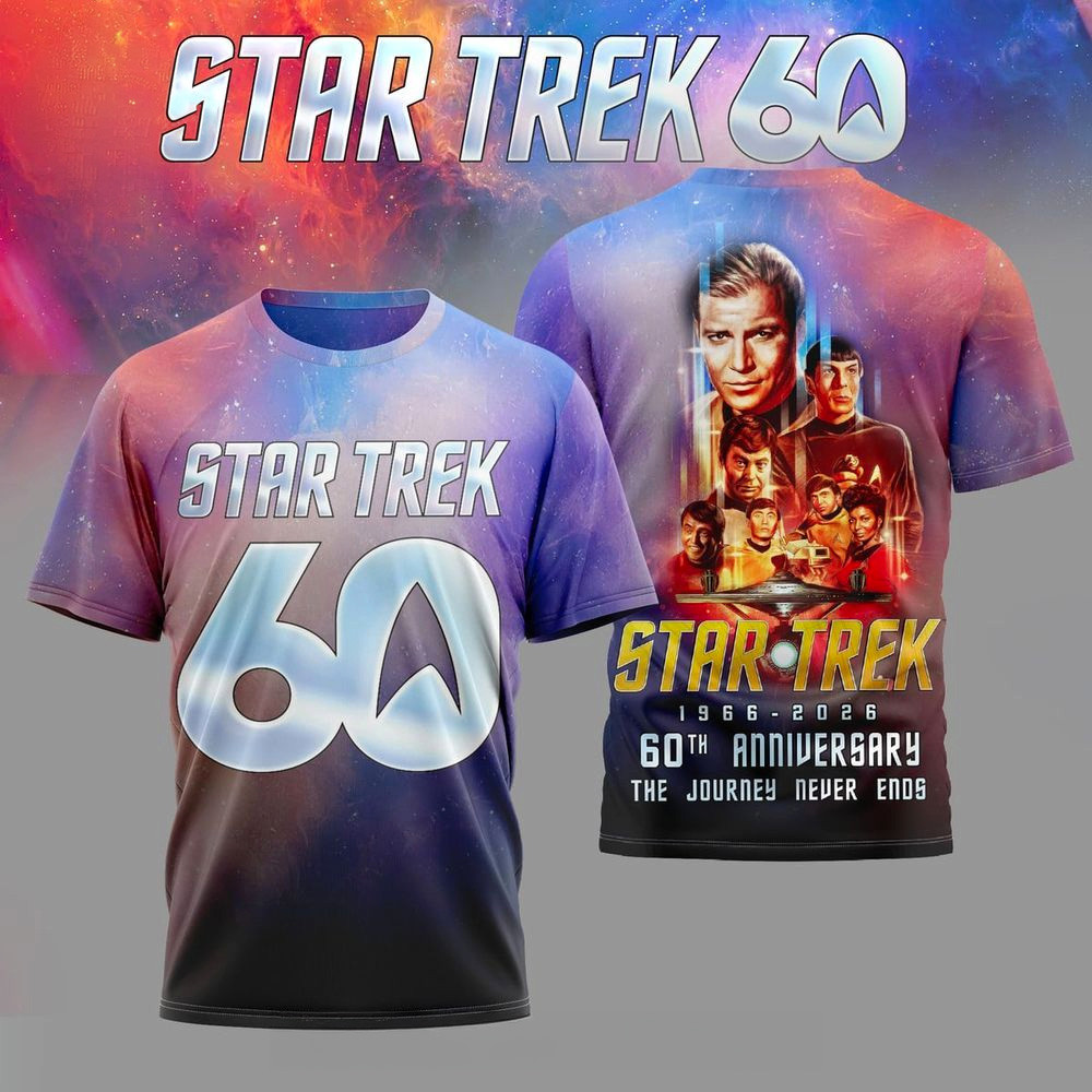 Star Trek 1966 2026 60th Anniversary T-Shirt Star Trek Merch Birthday Gift For Husband