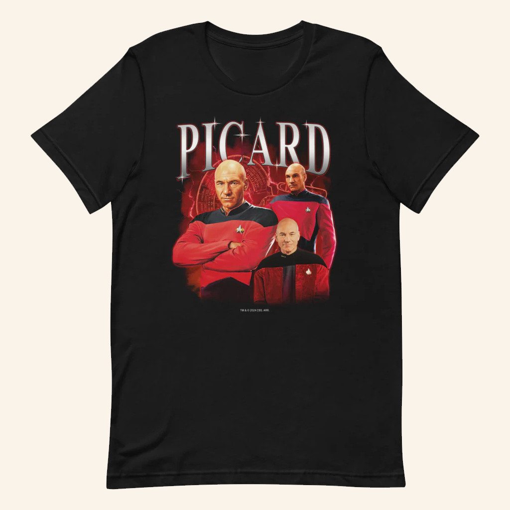 Star Trek Merch The Next Generation Captain Picard Heartthrob T-Shirt Gifts For Besties