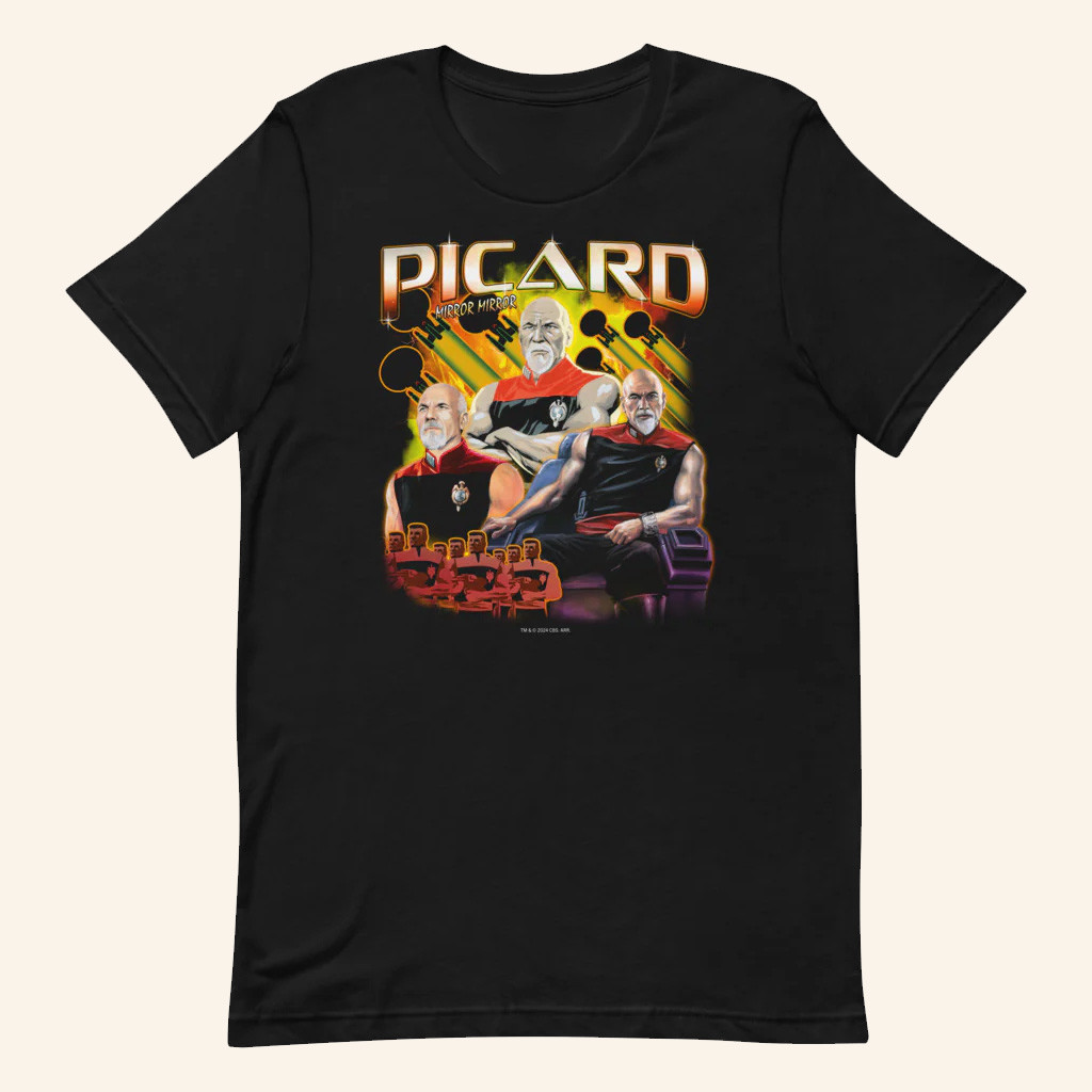 Star Trek Merch The Next Generation Mirror Universe Picard Heartthrob T-Shirt Fan Gifts