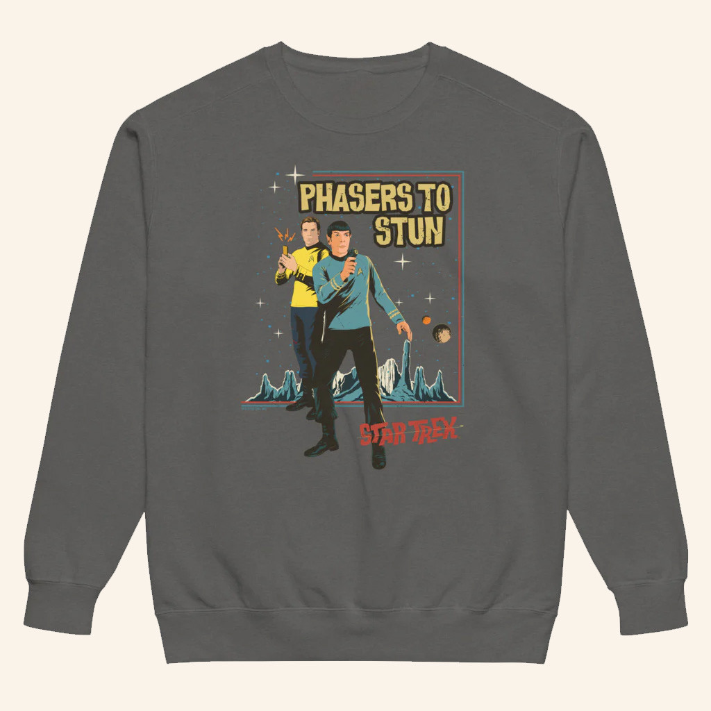 Star Trek Merch The Original Series Phasers To Stun Sweatshirt Gifts For Him Her