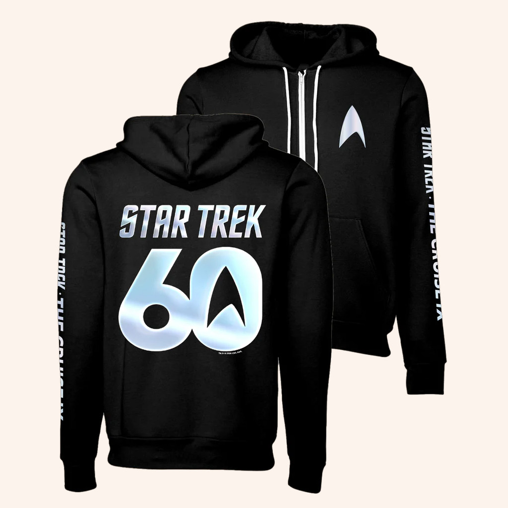Star Trek The Cruise Merch Star Trek 60 Zip Up Hoodie Gifts For Brother