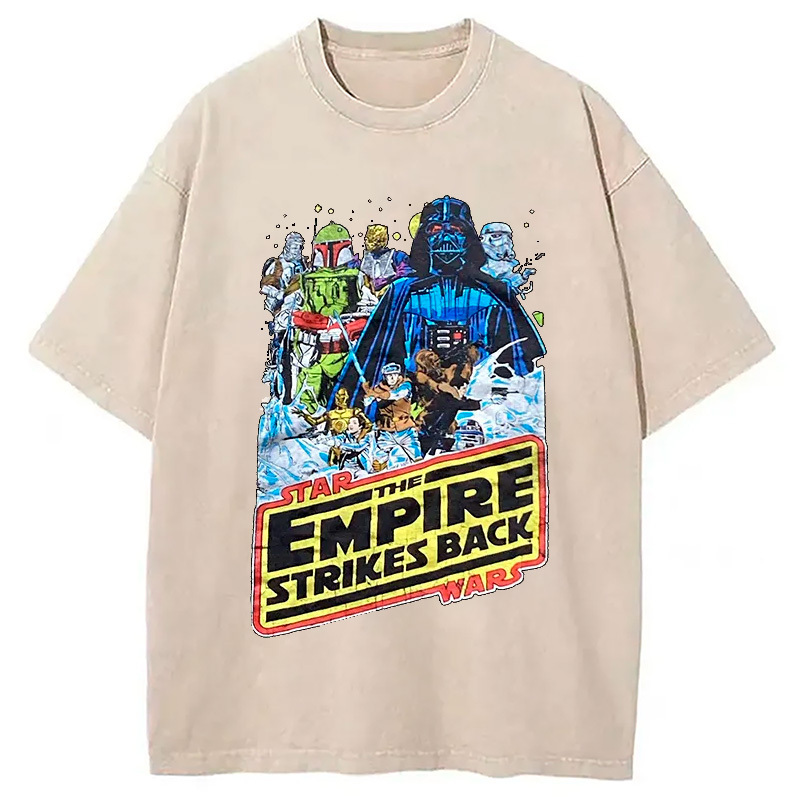 Star War The Empire Strikes Back Washed T-Shirt Cool Graphic Tee For Men Women Gifts For Brother