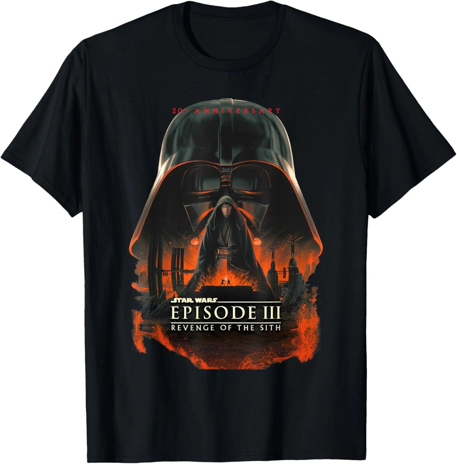 Star Wars 20th Anniversary Episode III Epic Big Chest Poster T-Shirt Fans Gifts