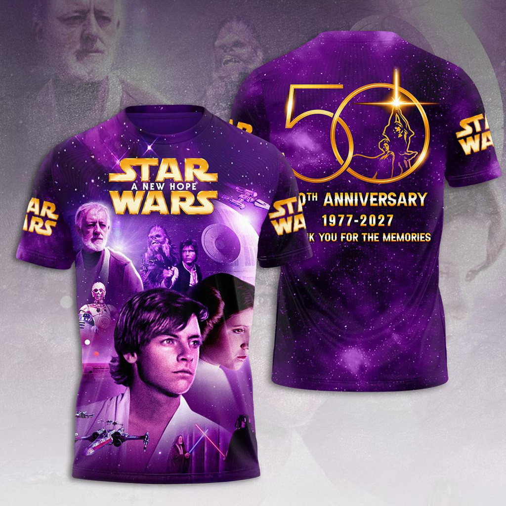 Star Wars 50th Anniversary 1977 2027 Memories T-Shirt Star Wars Merch Gifts For BFF