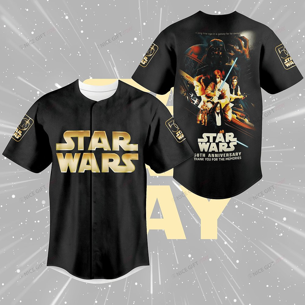 Star Wars 50th Anniversary Baseball Jersey Special Gift For Baseball Supporters