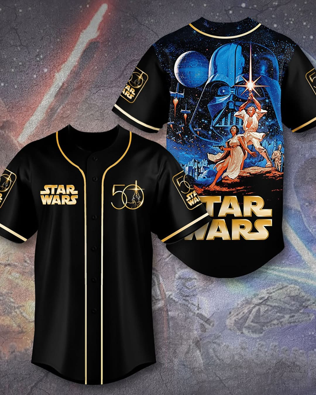 Star Wars 50th Anniversary Limited Baseball Jersey Perfect Gift For Baseball Supporters