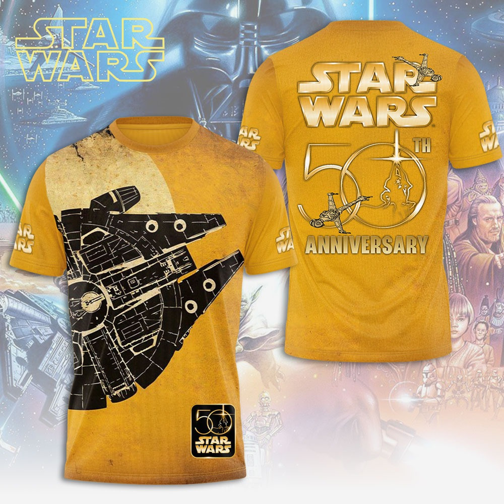 Star Wars 50th Anniversary Movie T-Shirt Great Movie Enthusiast Gifts