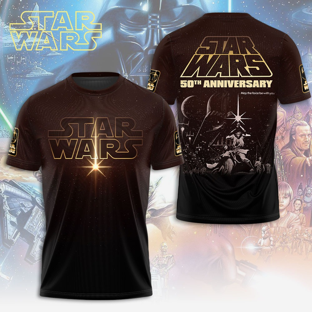 Star Wars 50th Anniversary T-Shirt Unique Movie Enthusiast Gifts