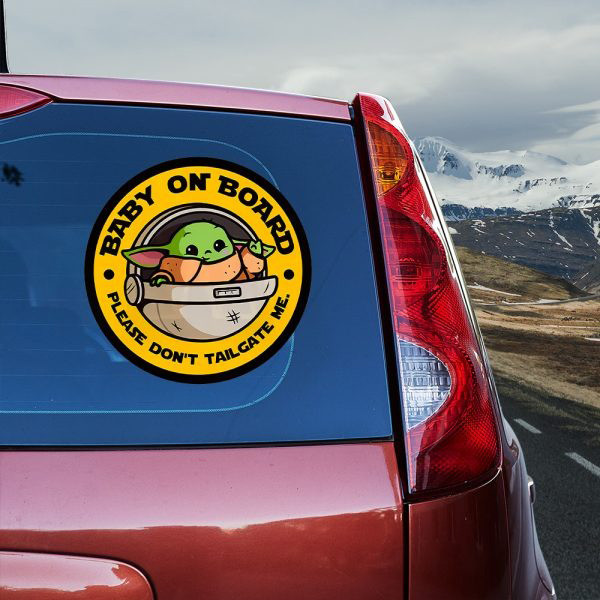 Star Wars Baby On Board Please Don'T Tailgate Me Car Stickers Movie Lovers Gifts