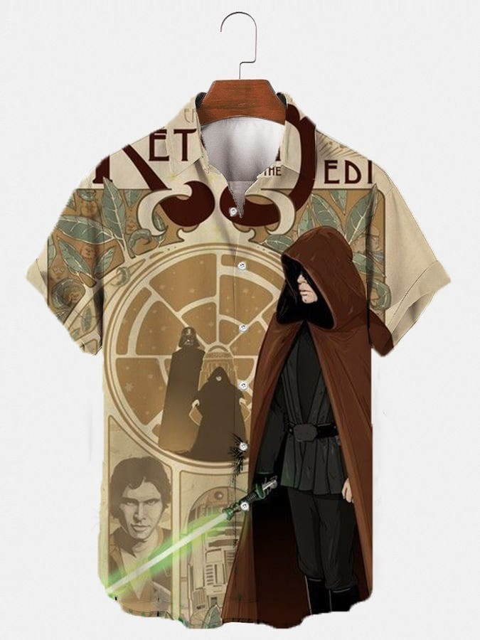 Star Wars Hawaiian Shirt Darth Vader Short Sleeve Button Up Shirt Star Wars Gift Ideas