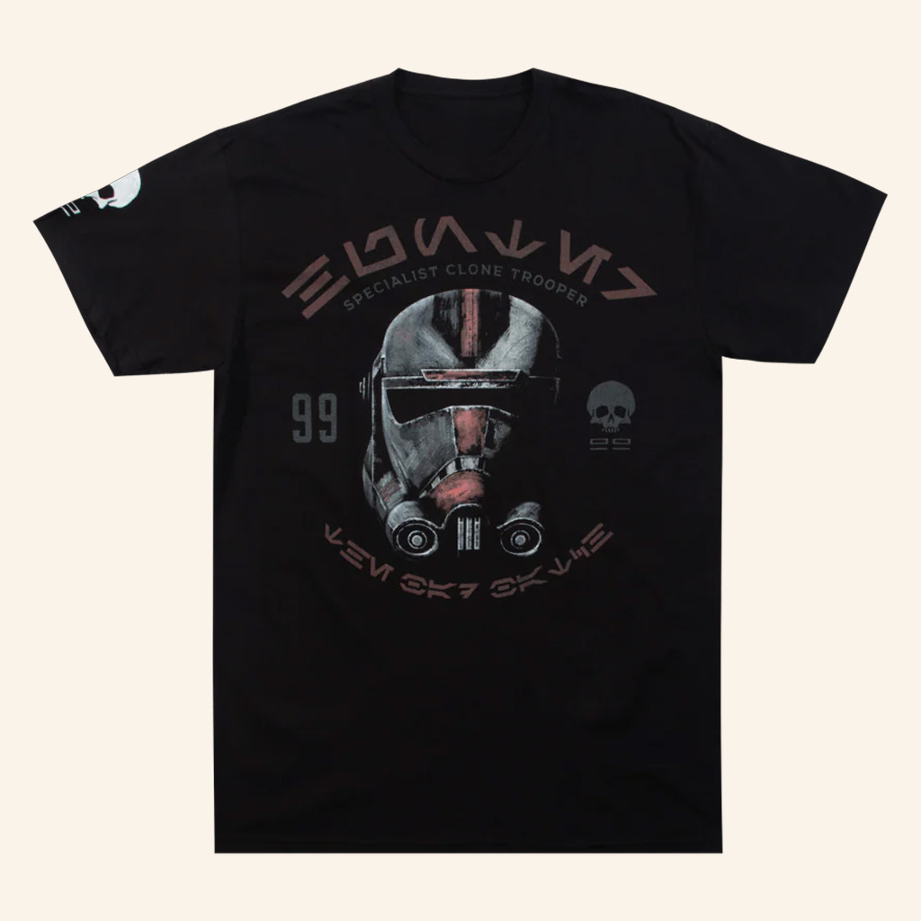 Star Wars Merch Bad Batch Hunter Black T-Shirt Specialist Clone Trooper Shirt Gifts For Friends