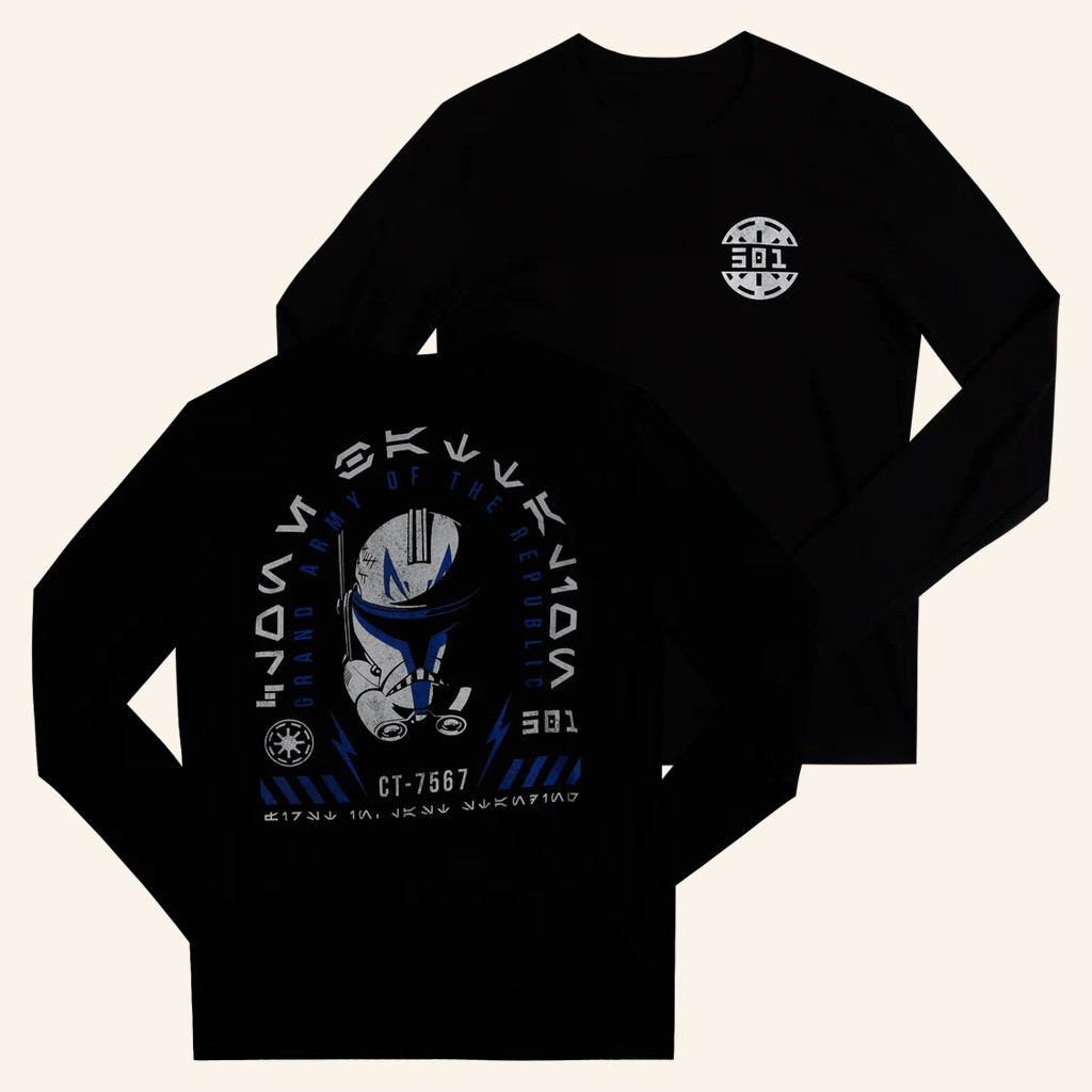 Star Wars Merch Clone Battalion Black Long Sleeve Shirt Gifts For Husband
