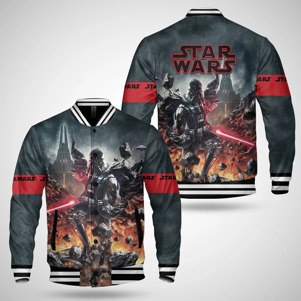 Star Wars Merch Darth Vader 2025 Star Wars Day Anniversary Bomber Jacket Best Present For Fans