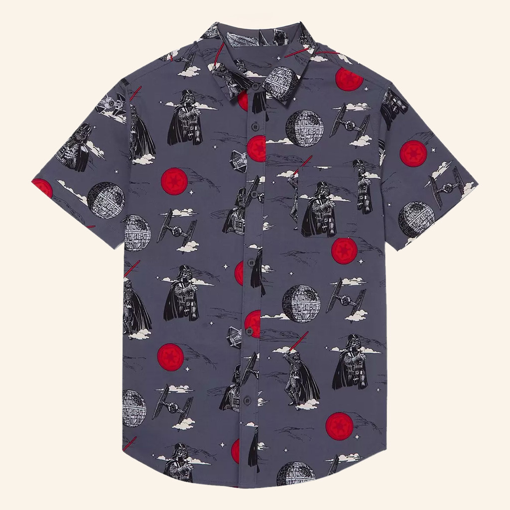Star Wars Merch Darth Vader Dark Side Button Up Shirt Gifts For Brothers