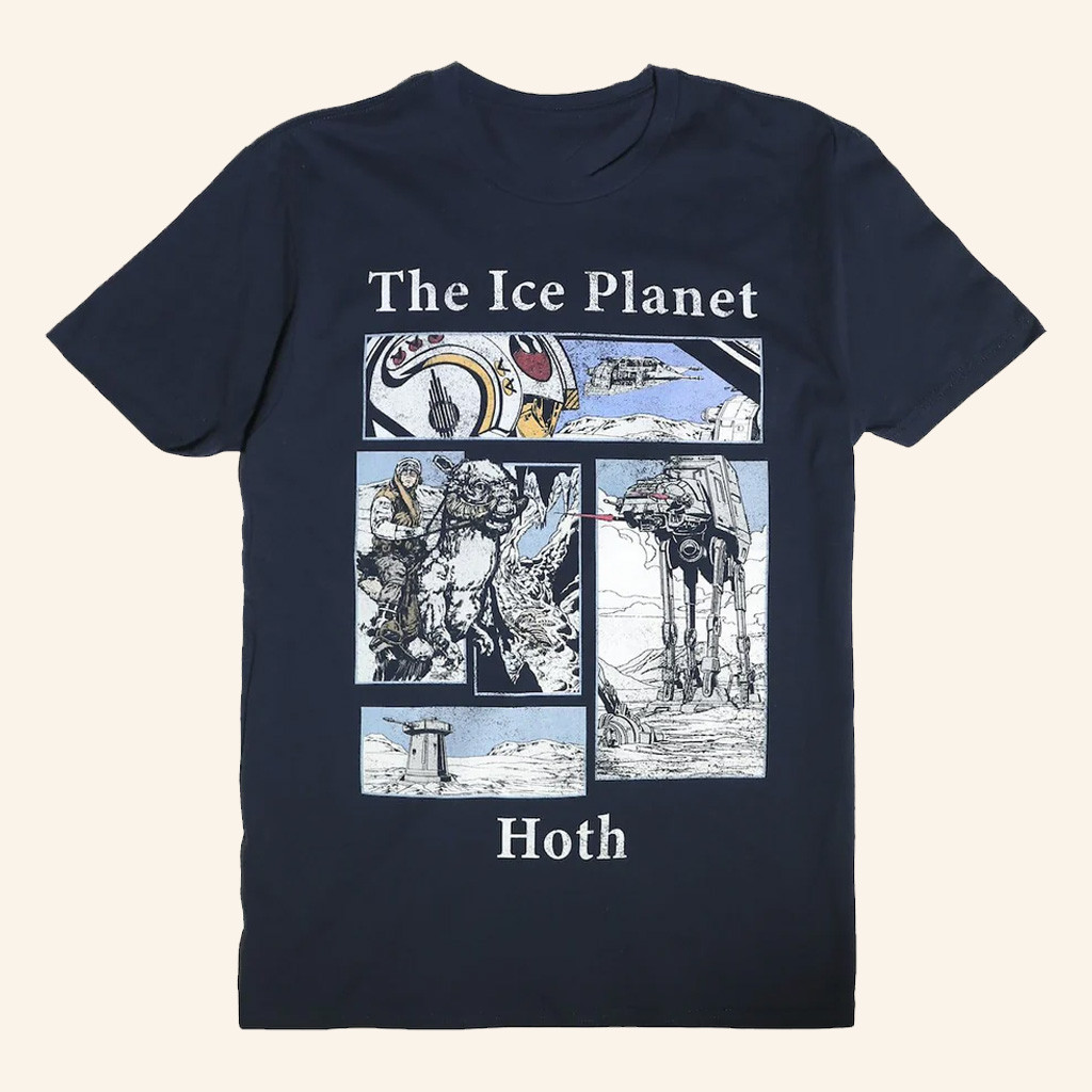 Star Wars Merch Hoth Story Panel T-Shirt The Ice Planet Hoth Shirt Gifts For Husband