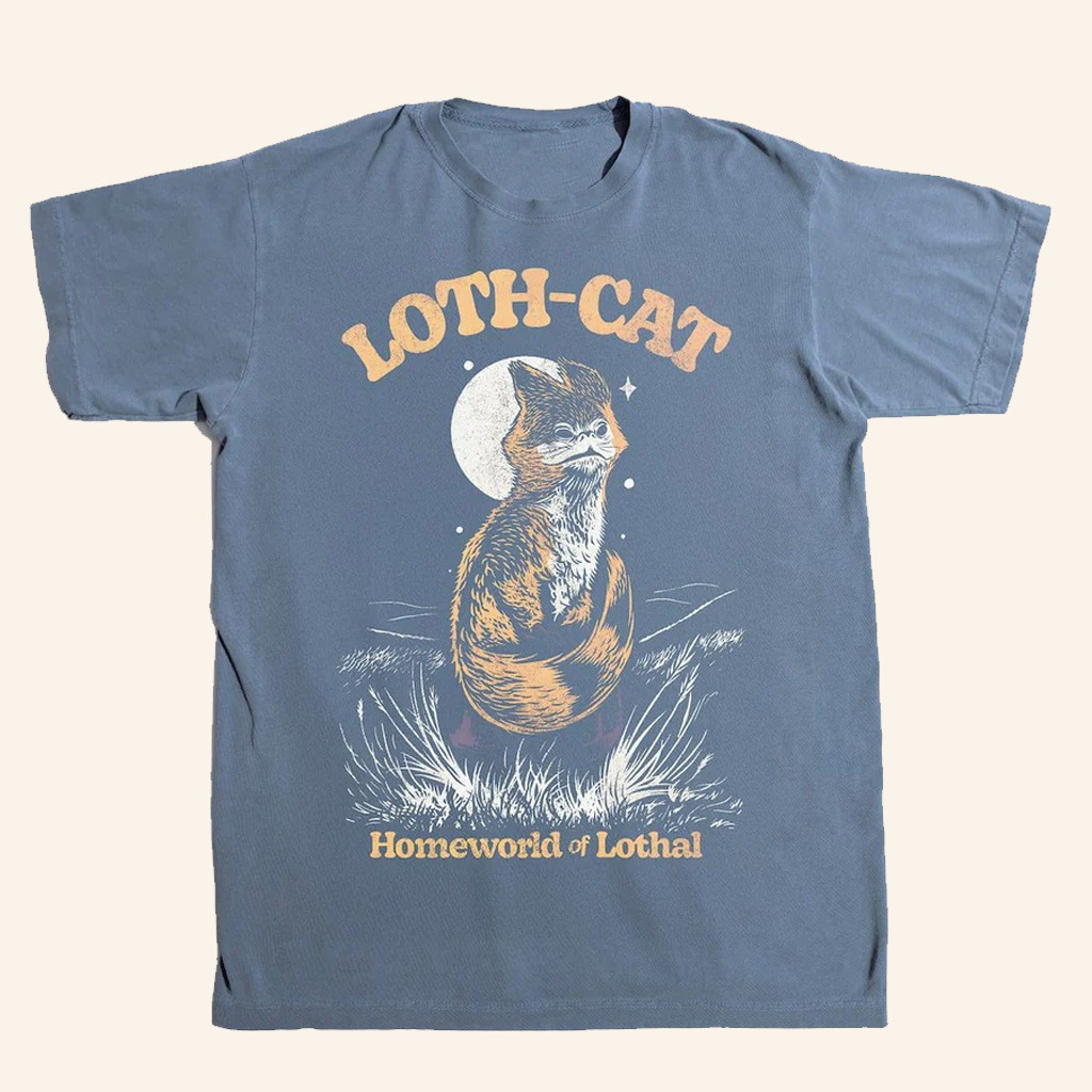 Star Wars Merch Loth Cat Stamp Zine T-Shirt Birthday Gift Ideas For Son