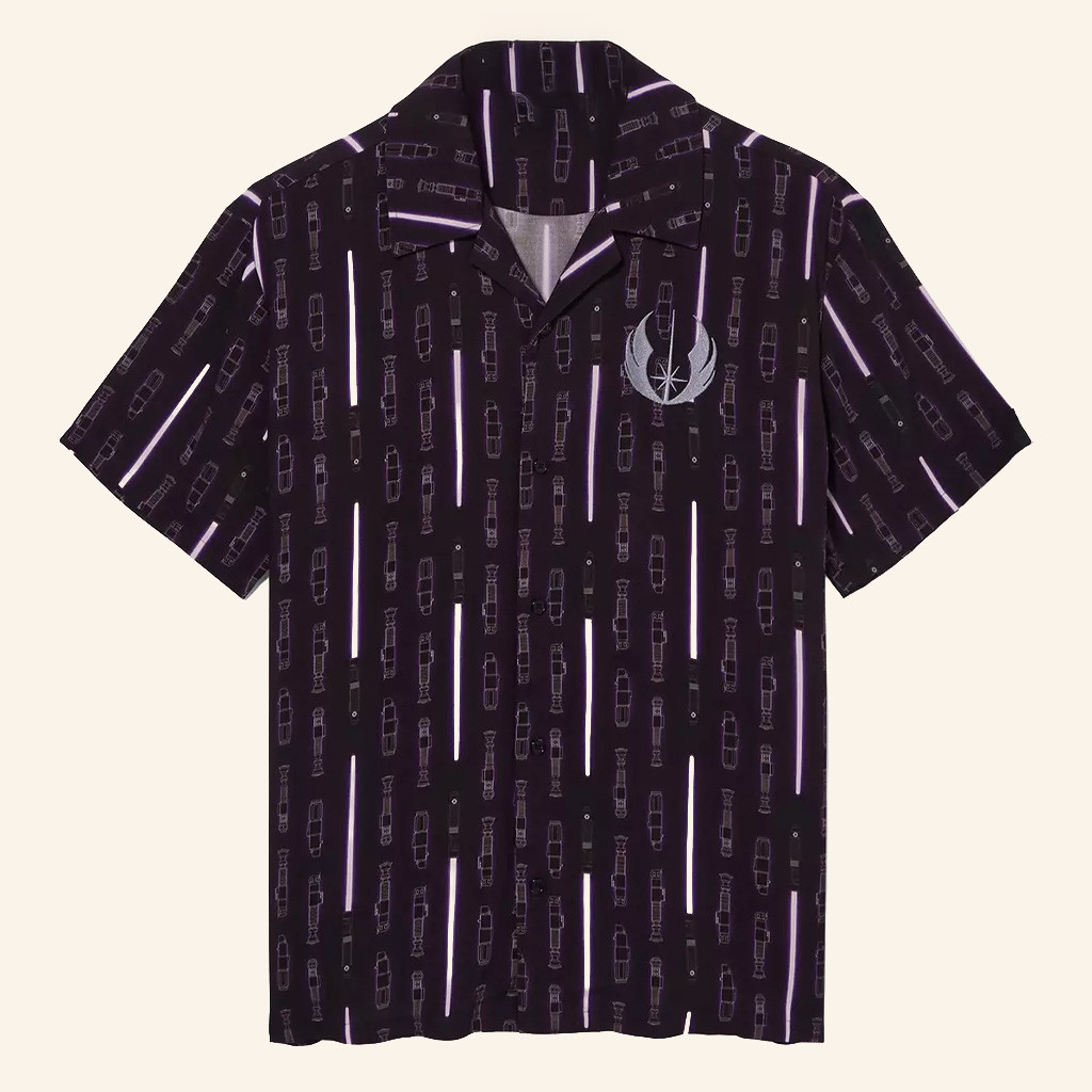 Star Wars Merch Mace Windu Lightsaber Button Up Shirt Gifts For Brothers