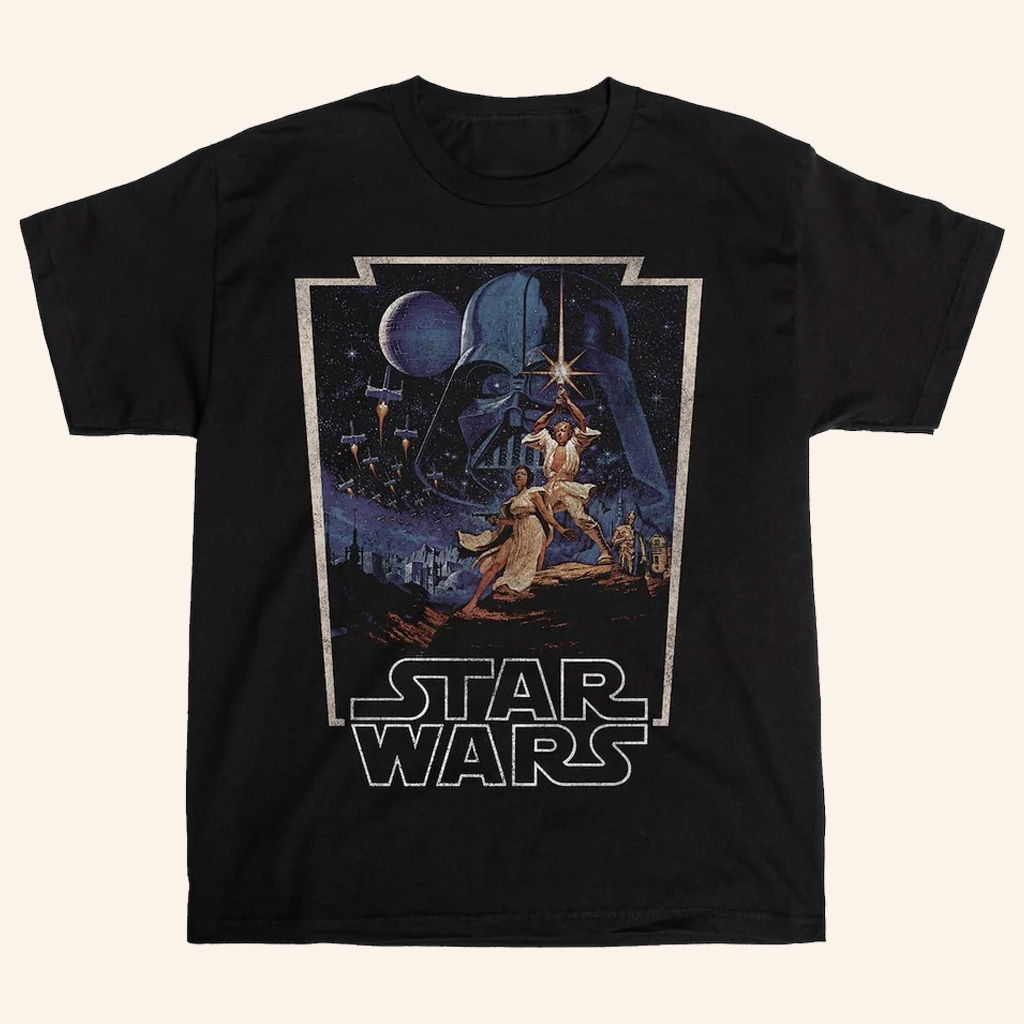 Star Wars Merch Star Wars A New Hope Poster Zine T-Shirt Best Gifts For Husband