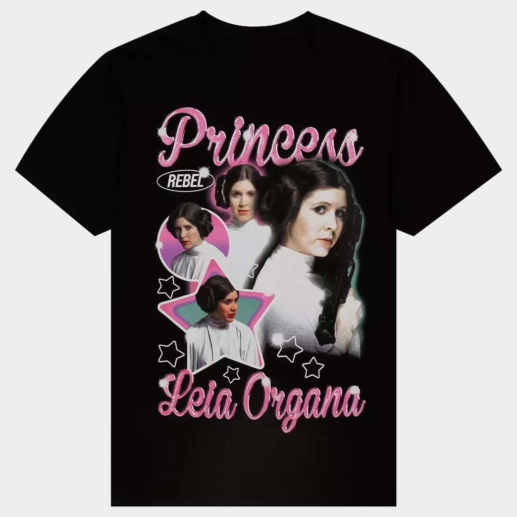 Star Wars Merch Star Wars Princess Leia Photo Collage T-Shirt Birthday Gift For Wife