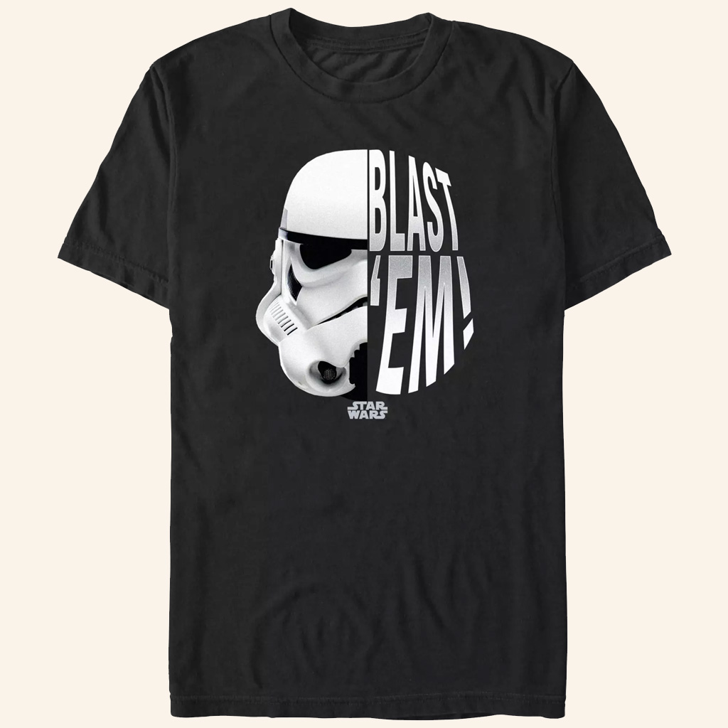 Star Wars Merch Stormtrooper Blast Em T-Shirt Great Gifts For Husband