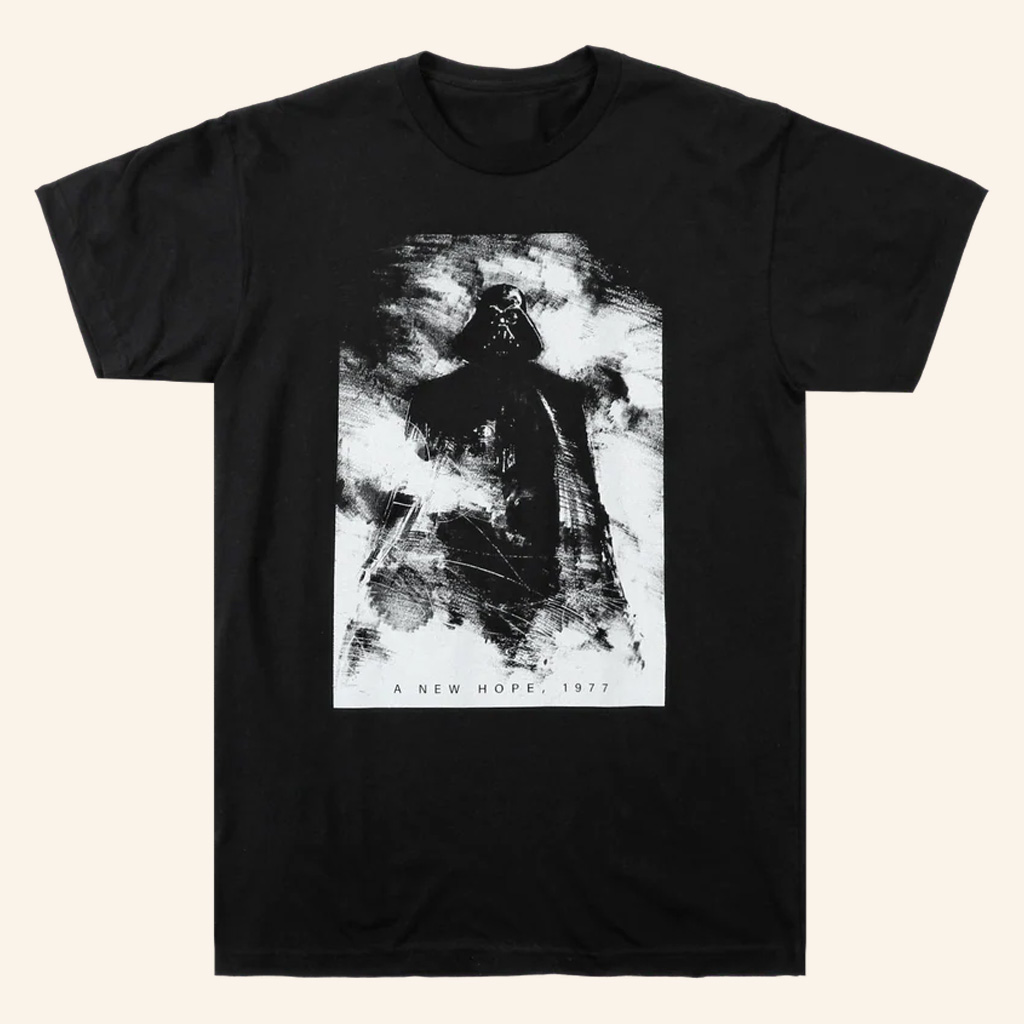 Star Wars Merch Vader Illustration T-Shirt Good Gifts For Star Wars Fans