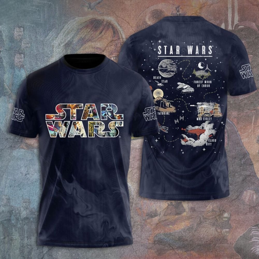Star Wars Planet 3D T-Shirt Best Gifts Idea For Fans Lovers
